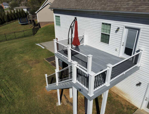 White Verona Vinyl Railing with New England Caps