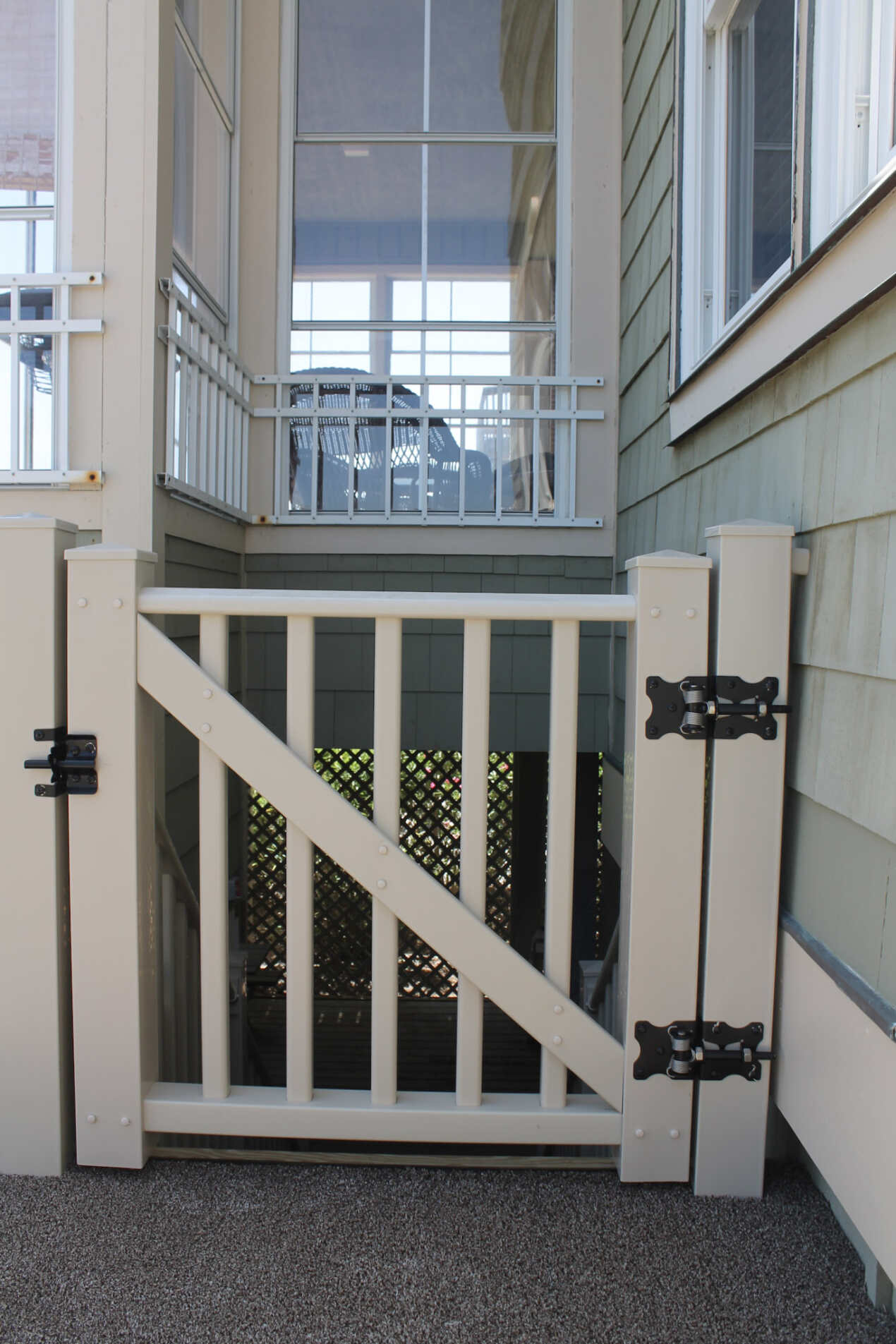 Tan Classic Vinyl Gate Color Guard Railing