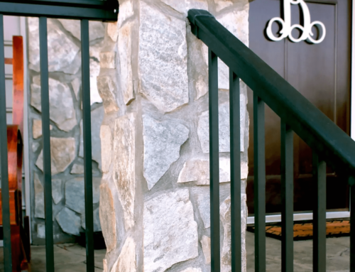 Black Lincoln Aluminum Fixed Stair Rail