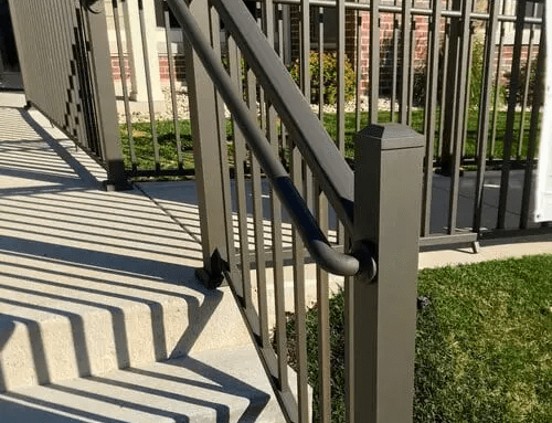 Bronze Lincoln Aluminum Stair Railing with Bronze Secondary Hand Rail