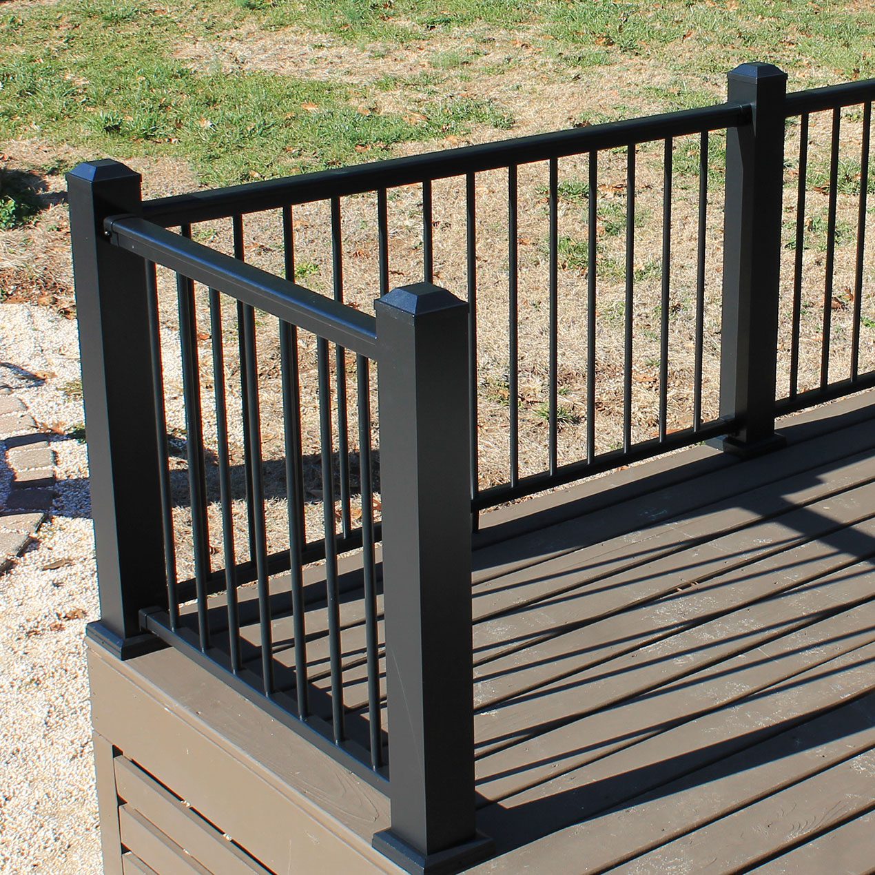 Grand Prix Aluminum Straight Rail Color Guard Railing